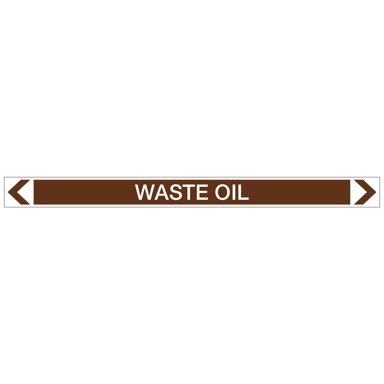 Oils - Waste Oil - Pipe Marker Sticker - New Signs