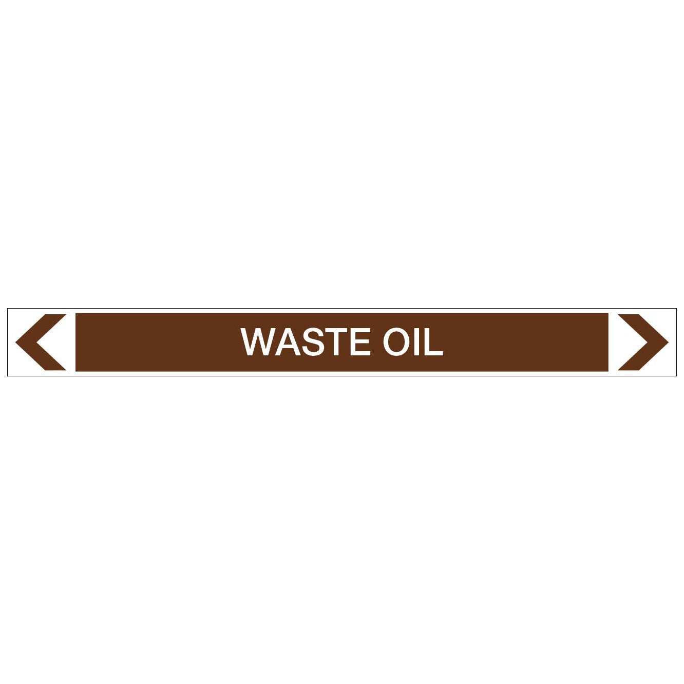 Oils - Waste Oil - Pipe Marker Sticker - New Signs