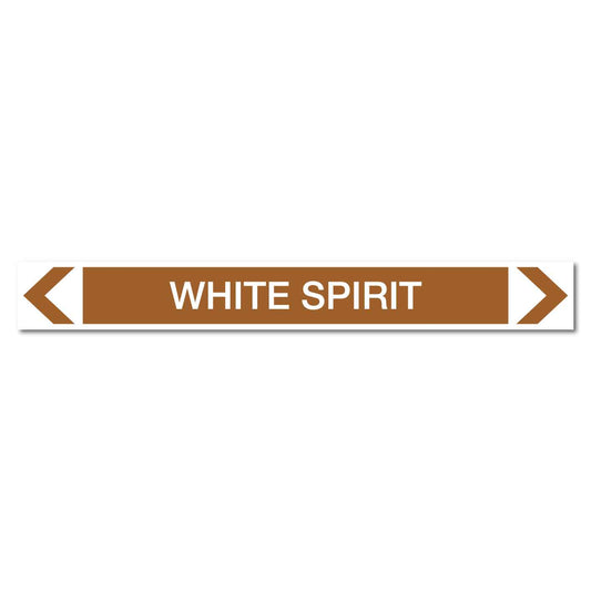 Oils - White Spirit - Pipe Marker Sticker - New Signs