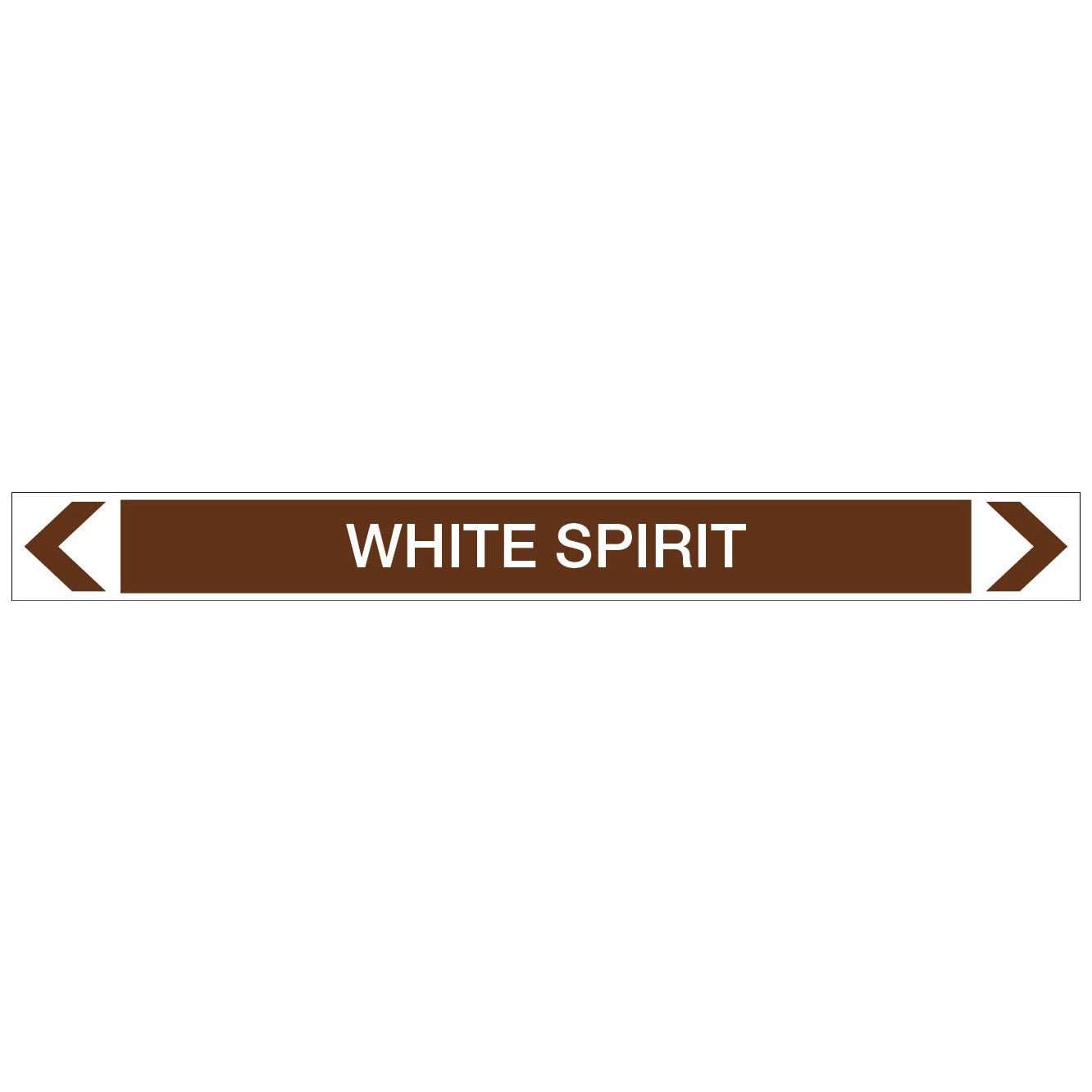 Oils - White Spirit - Pipe Marker Sticker - New Signs