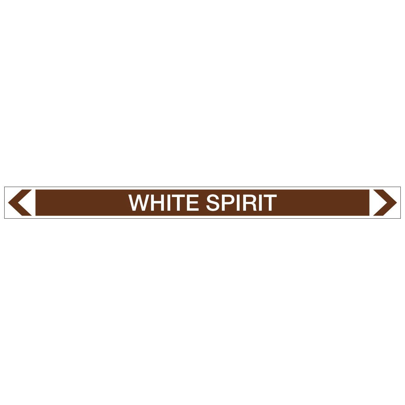 Oils - White Spirit - Pipe Marker Sticker - New Signs