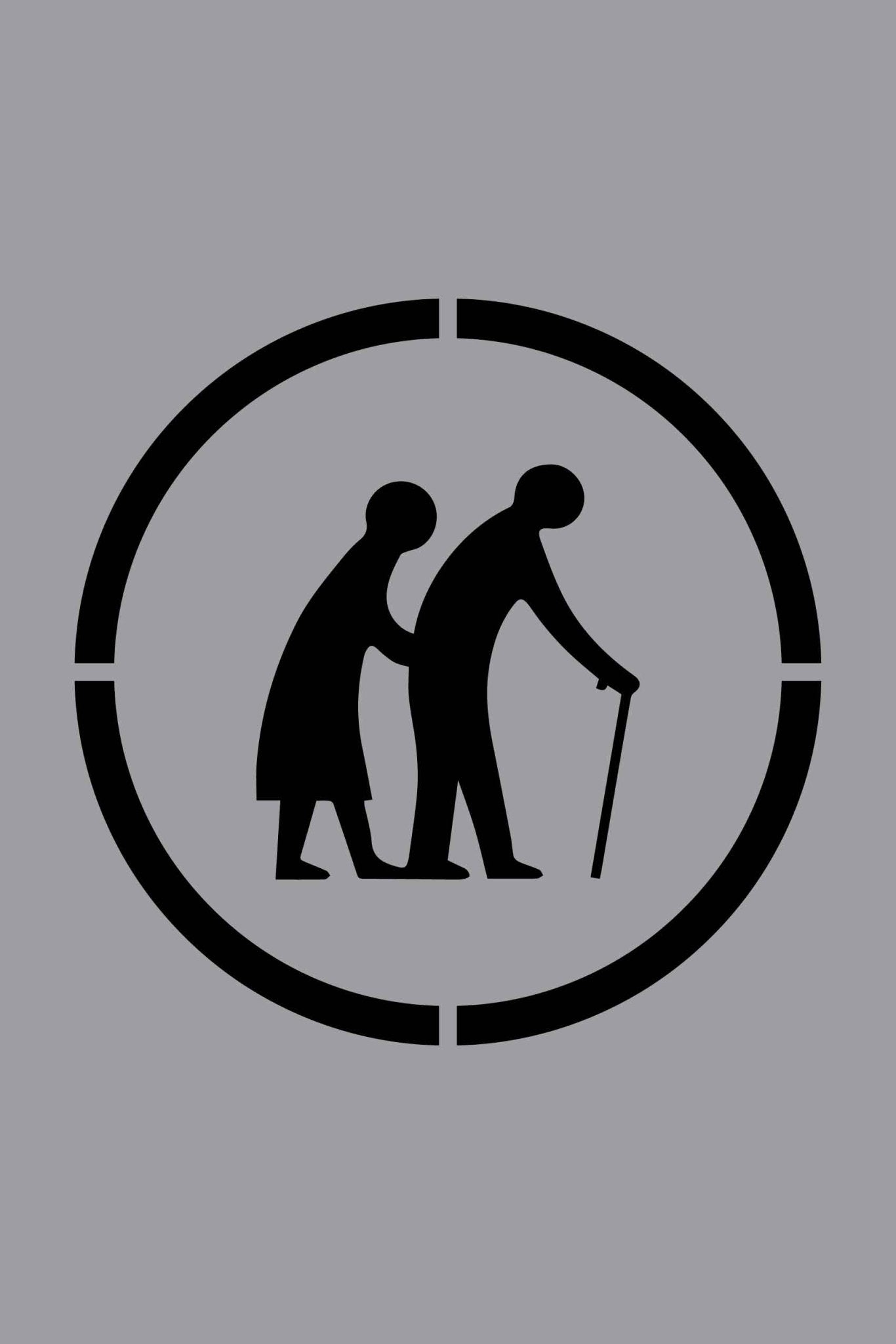 Old People Crossing - Aluminium Composite Stencil - New Signs