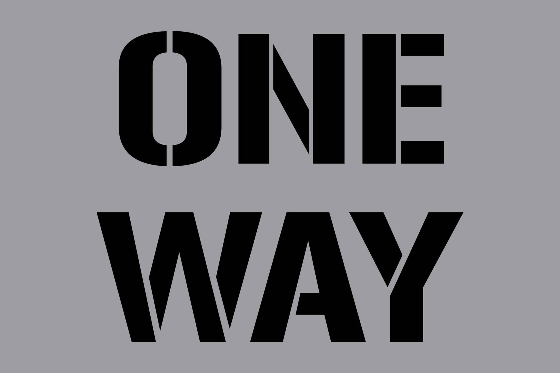 One Way - Aluminium Composite Stencil - New Signs