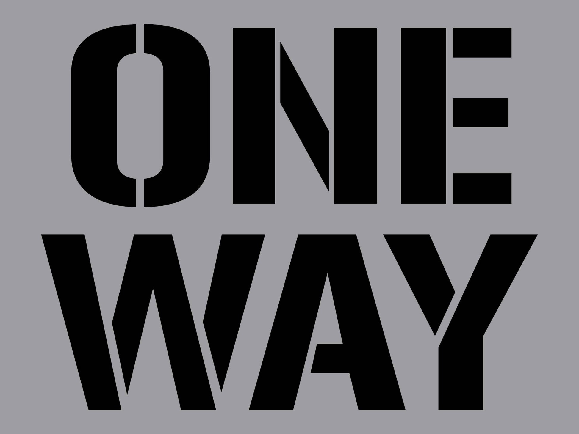 One Way - Aluminium Composite Stencil - New Signs