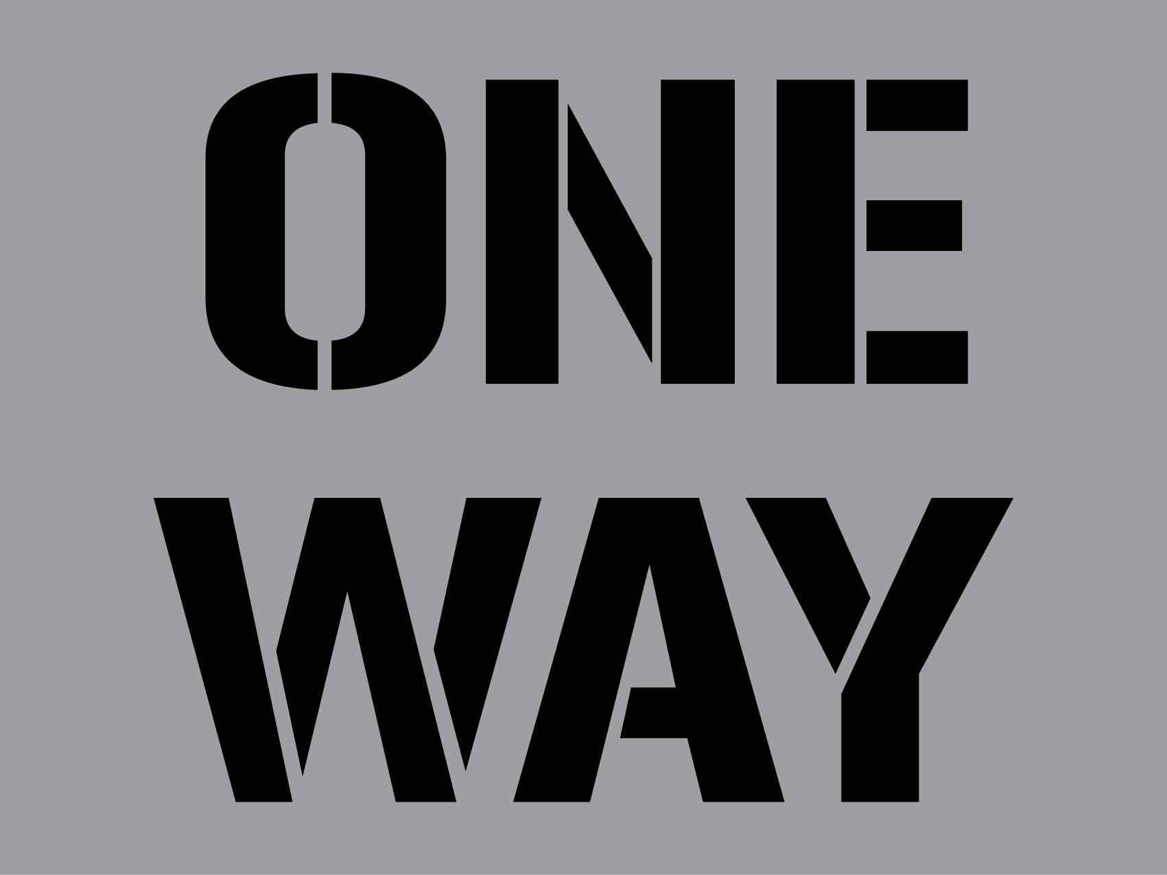 One Way - Aluminium Composite Stencil - New Signs