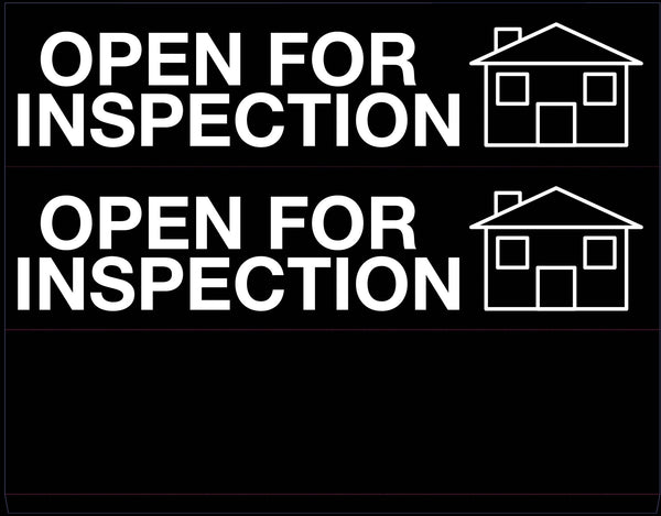 Open For Inspection - Landscape Corflute Toblerone Signs – New Signs