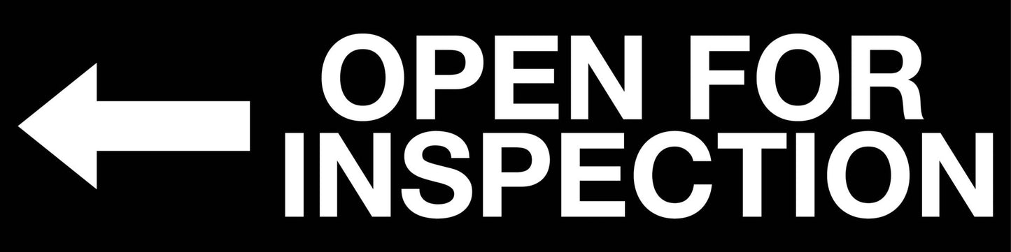 Open For Inspection Left Arrow - Landscape Corflute Toblerone Signs - New Signs