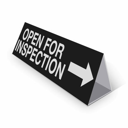 Open For Inspection Right Arrow - Landscape Corflute Toblerone Signs - New Signs
