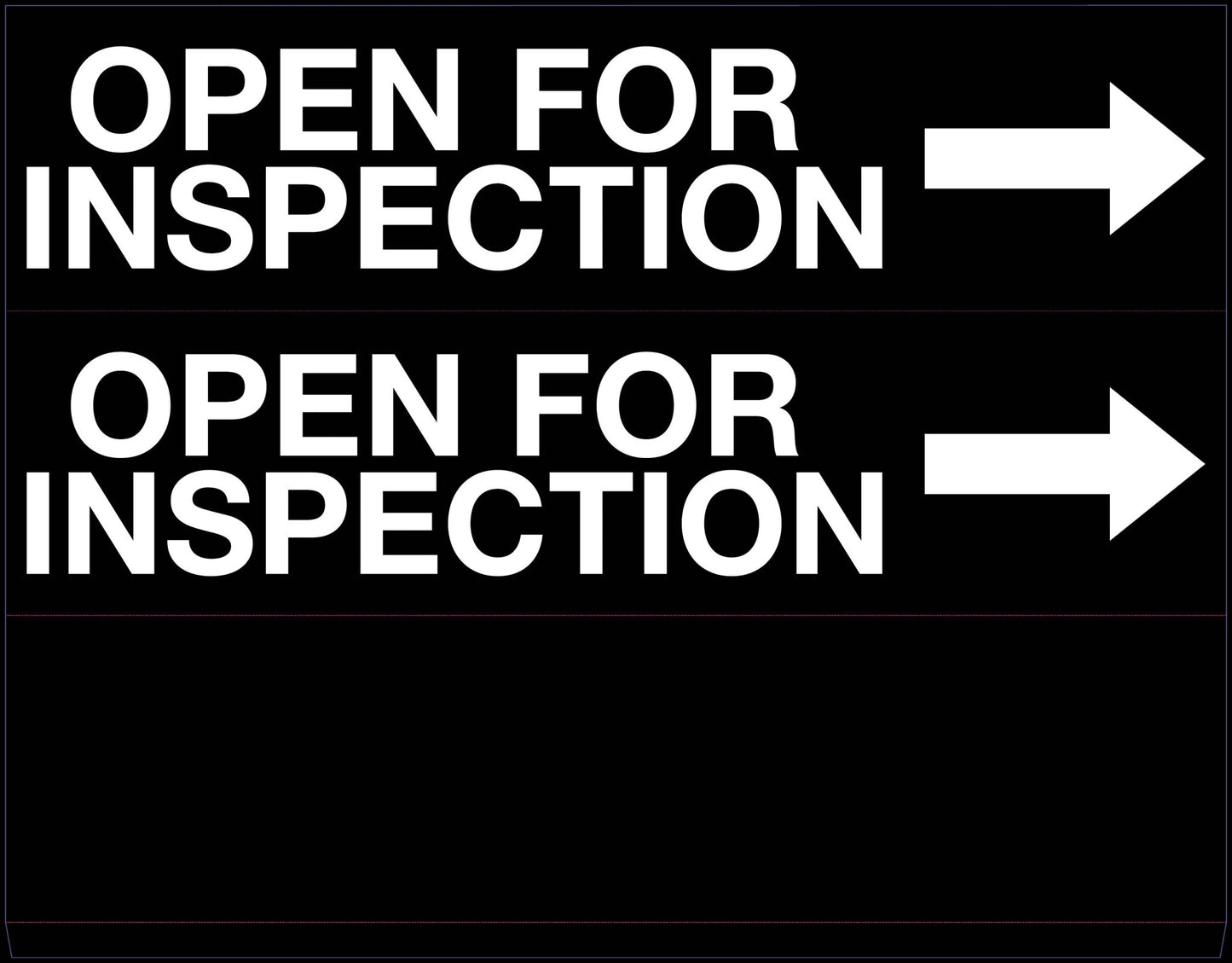 Open For Inspection Right Arrow - Landscape Corflute Toblerone Signs - New Signs
