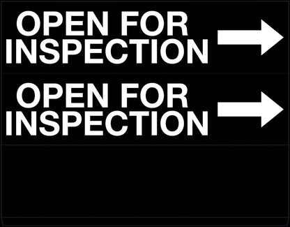 Open For Inspection Right Arrow - Landscape Corflute Toblerone Signs - New Signs