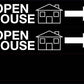 Open House Right Arrow - Landscape Corflute Toblerone Signs - New Signs