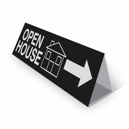 Open House Right Arrow - Landscape Corflute Toblerone Signs - New Signs