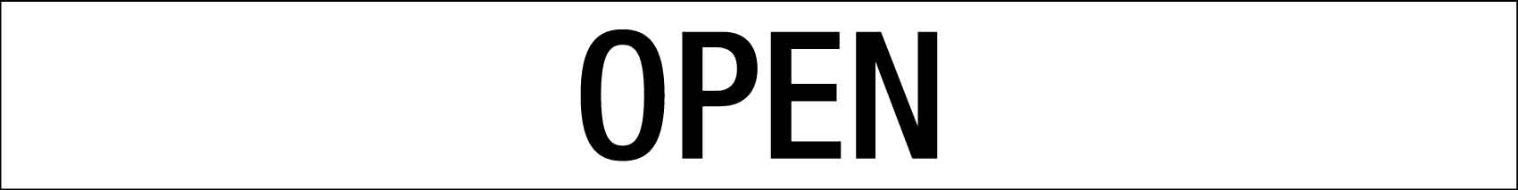 Open - Statutory Sign - New Signs