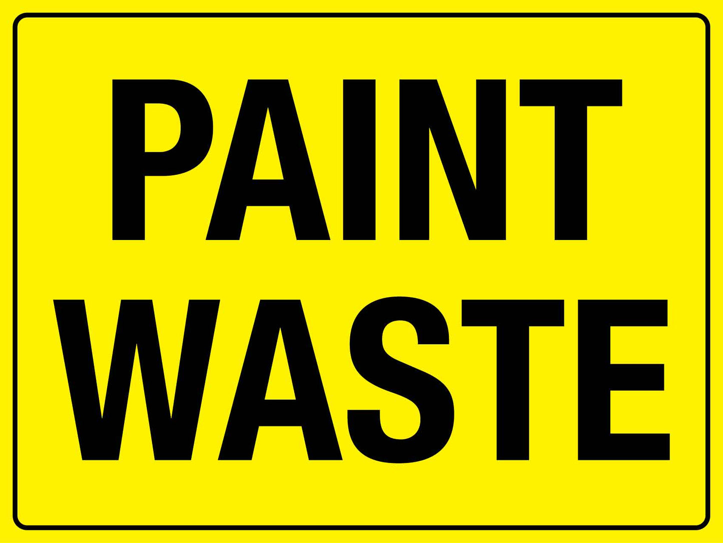 Paint Waste Sign - New Signs