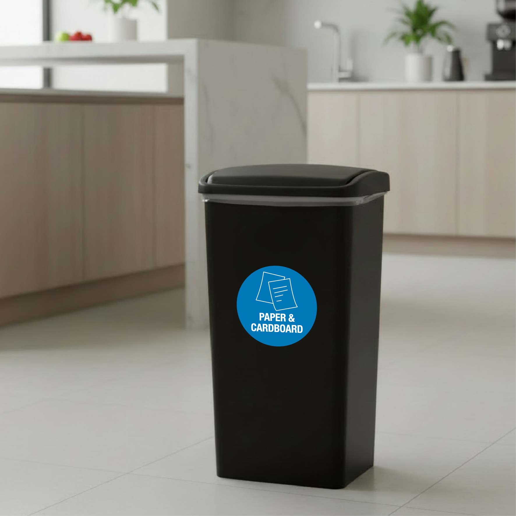 Paper & Cardboard Circle Bin Sticker - New Signs