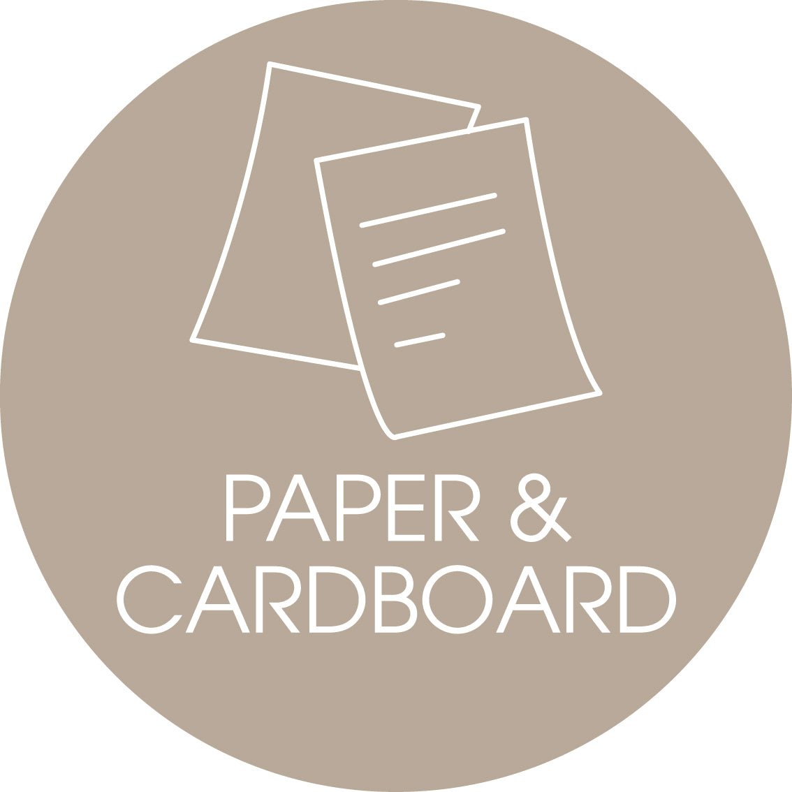 Paper & Cardboard Fawn Background Circle Bin Sticker - New Signs