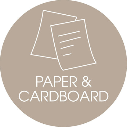 Paper & Cardboard Fawn Background Circle Bin Sticker - New Signs