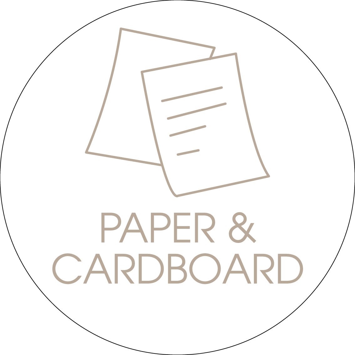 Paper & Cardboard Fawn Circle Bin Sticker - New Signs