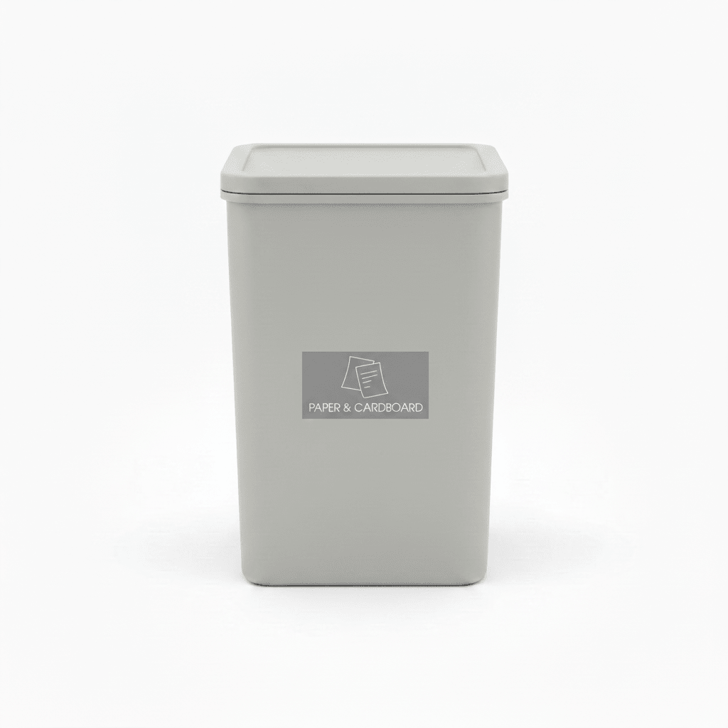Paper & Cardboard Grey Background Bin Sticker - New Signs