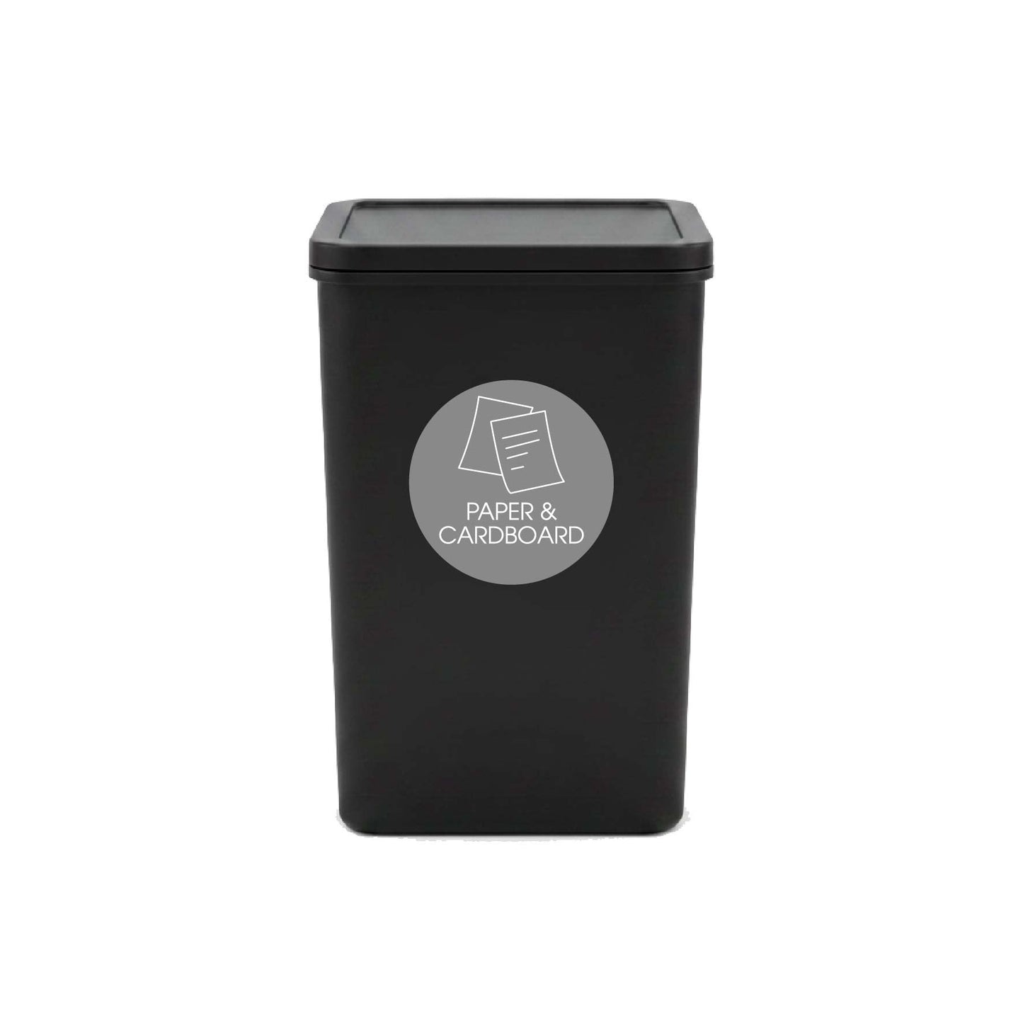 Paper & Cardboard Grey Background Circle Bin Sticker - New Signs