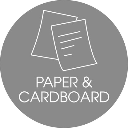 Paper & Cardboard Grey Background Circle Bin Sticker - New Signs