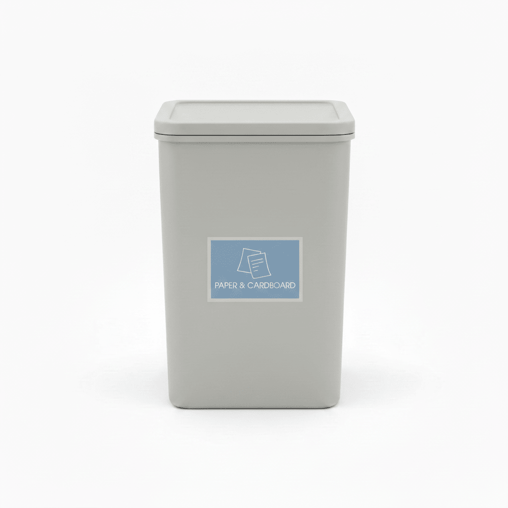 Paper & Cardboard Ocean Background Bin Sticker - New Signs