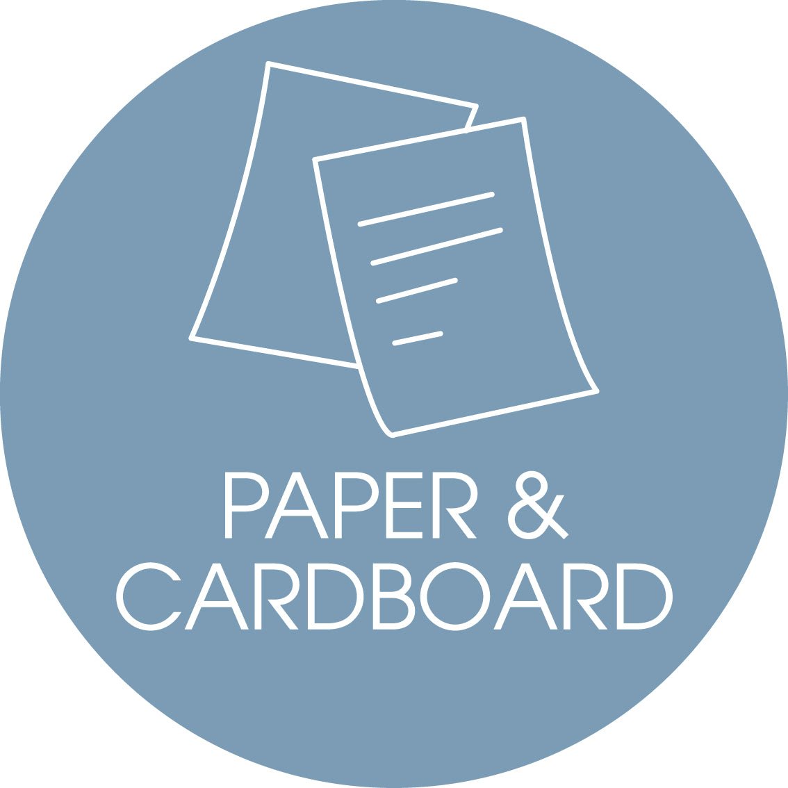 Paper & Cardboard Ocean Background Circle Bin Sticker - New Signs