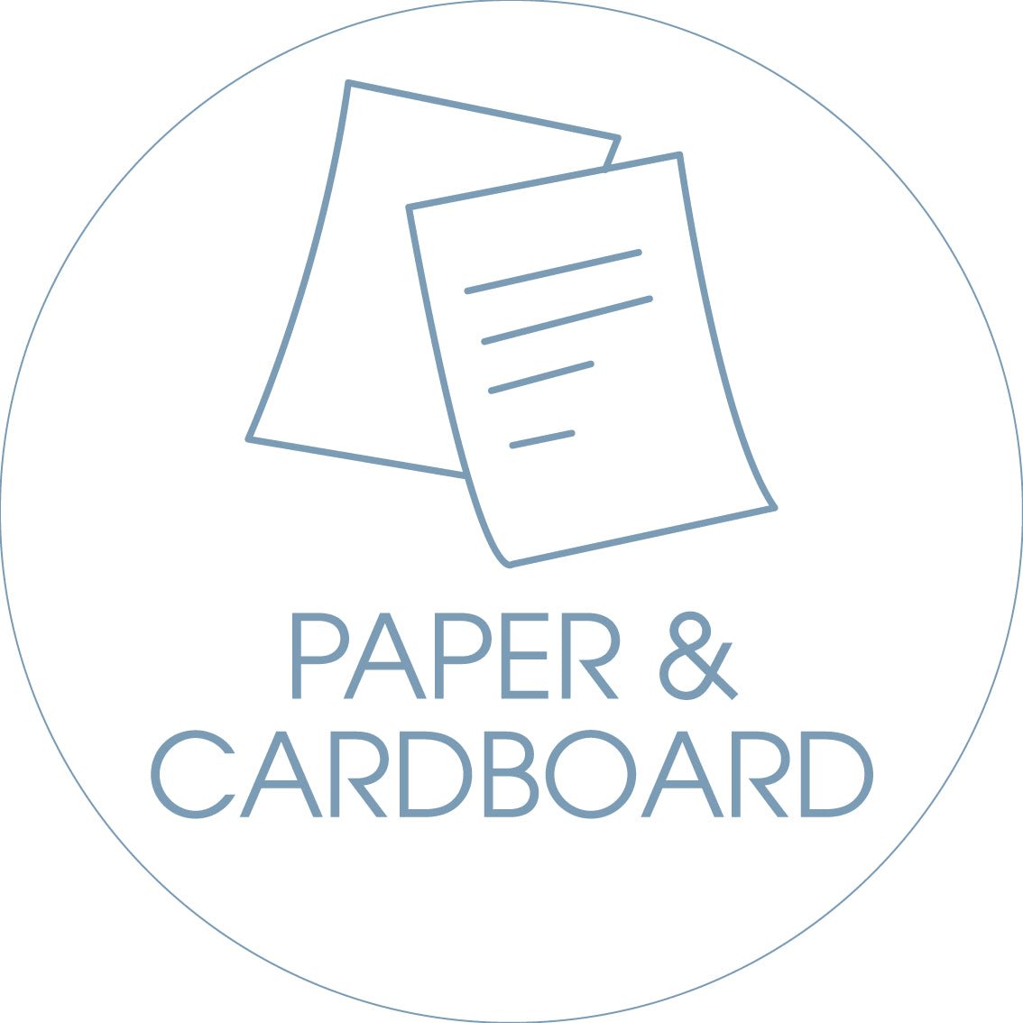 Paper & Cardboard Ocean Circle Bin Sticker - New Signs