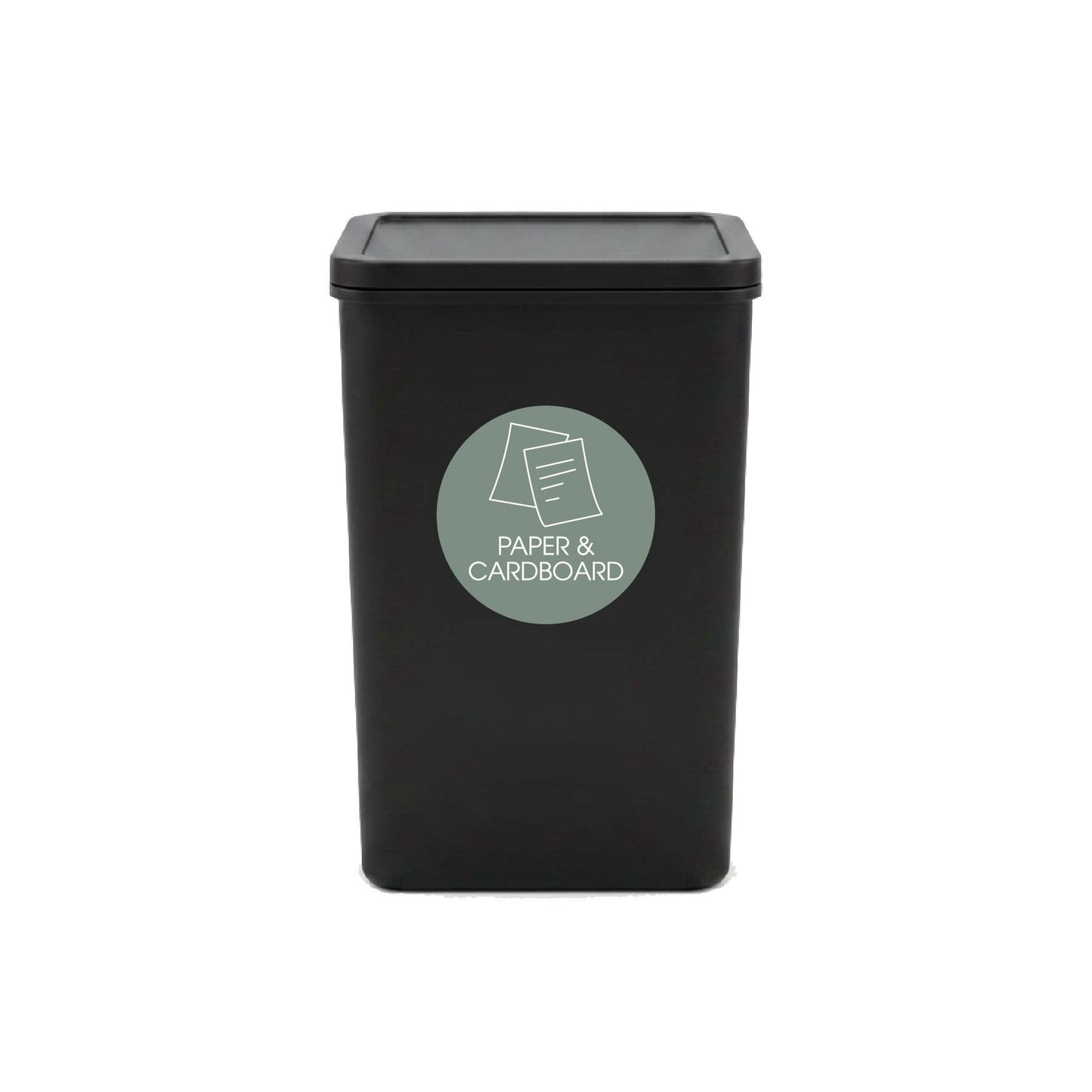Paper & Cardboard Sage Background Circle Bin Sticker - New Signs