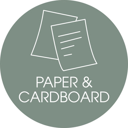 Paper & Cardboard Sage Background Circle Bin Sticker - New Signs