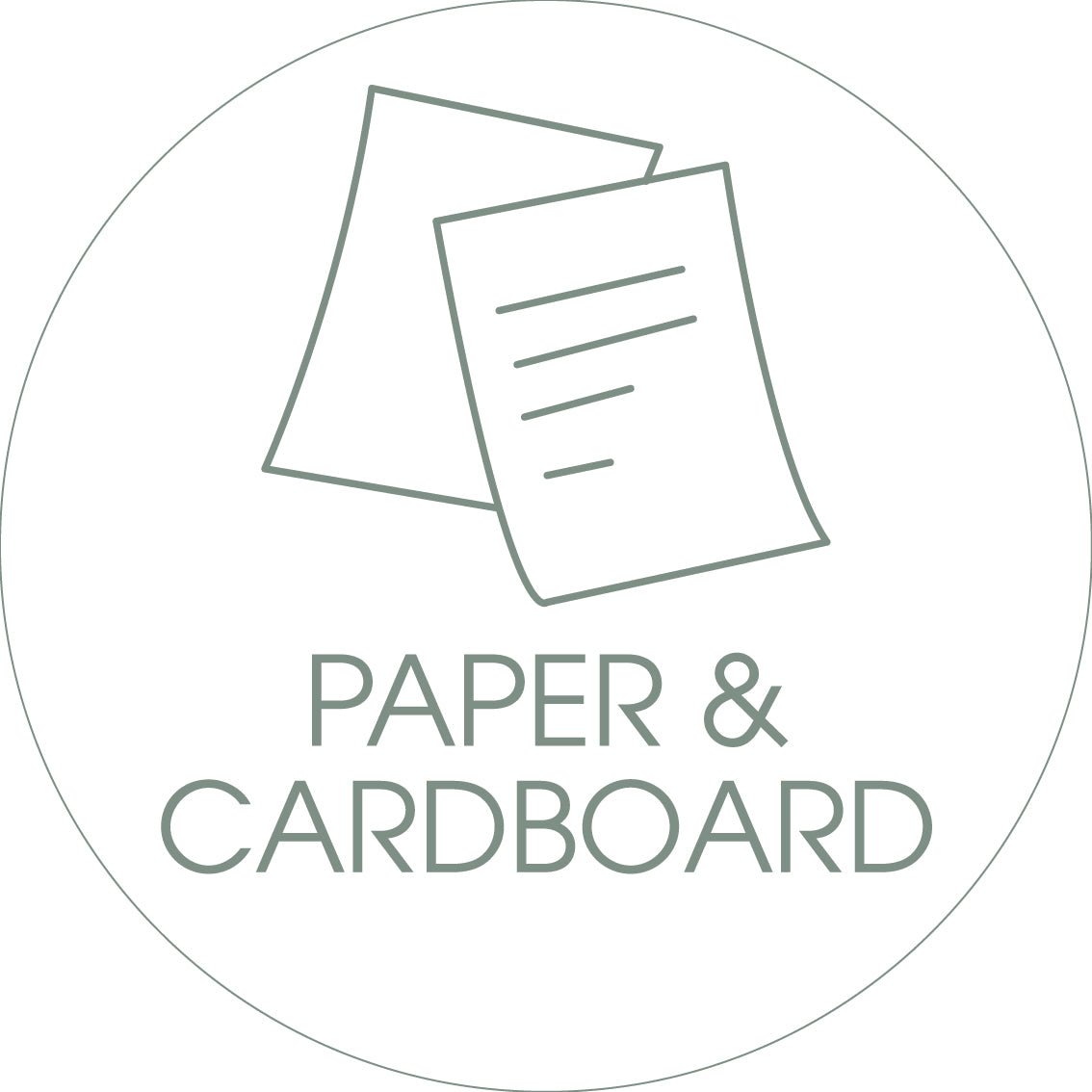 Paper & Cardboard Sage Circle Bin Sticker - New Signs