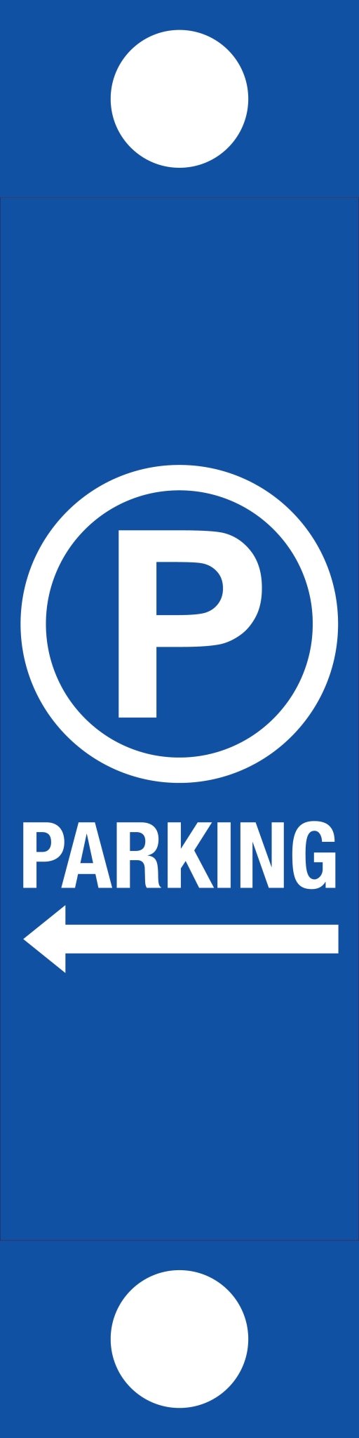 Parking Blue Left Arrow - Corflute Bollard Traffic Signs - New Signs