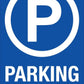 Parking Blue Right Arrow - Corflute Bollard Traffic Signs - New Signs