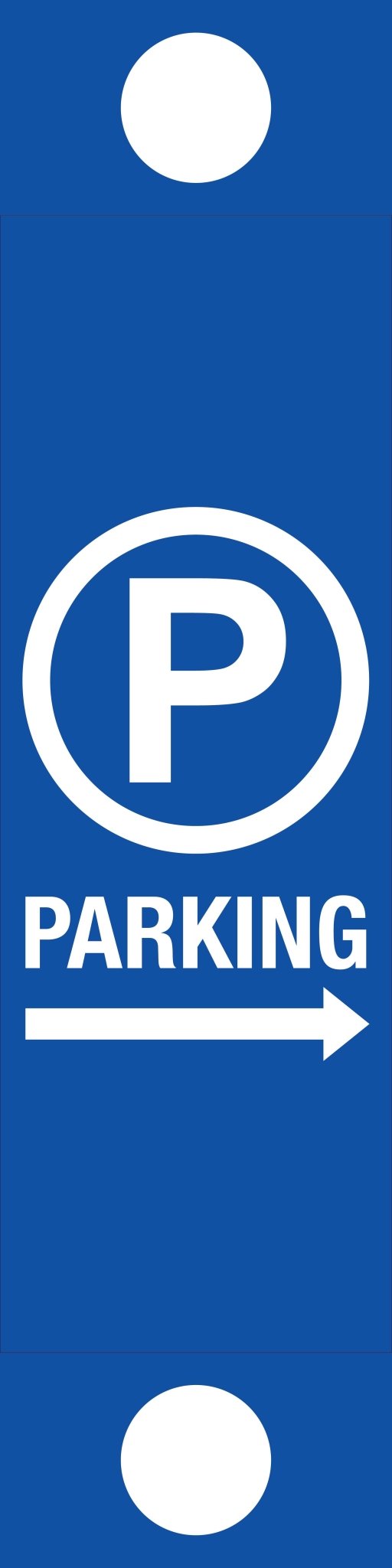 Parking Blue Right Arrow - Corflute Bollard Traffic Signs - New Signs