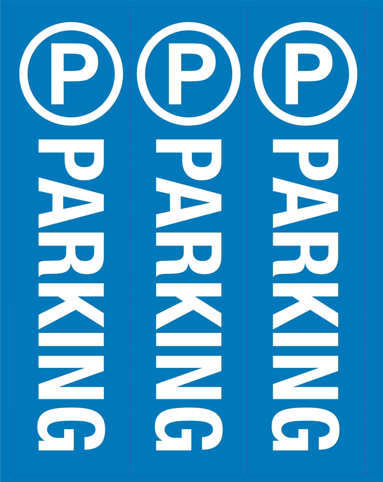 Parking Blue Symbol - Corflute Bollard Cover - New Signs