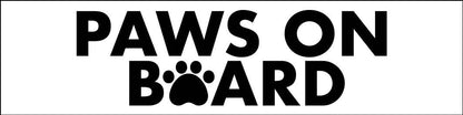 Paws On Board Car Bumper Stickers - New Signs