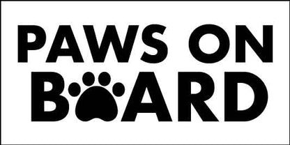 Paws On Board Car Bumper Stickers - New Signs