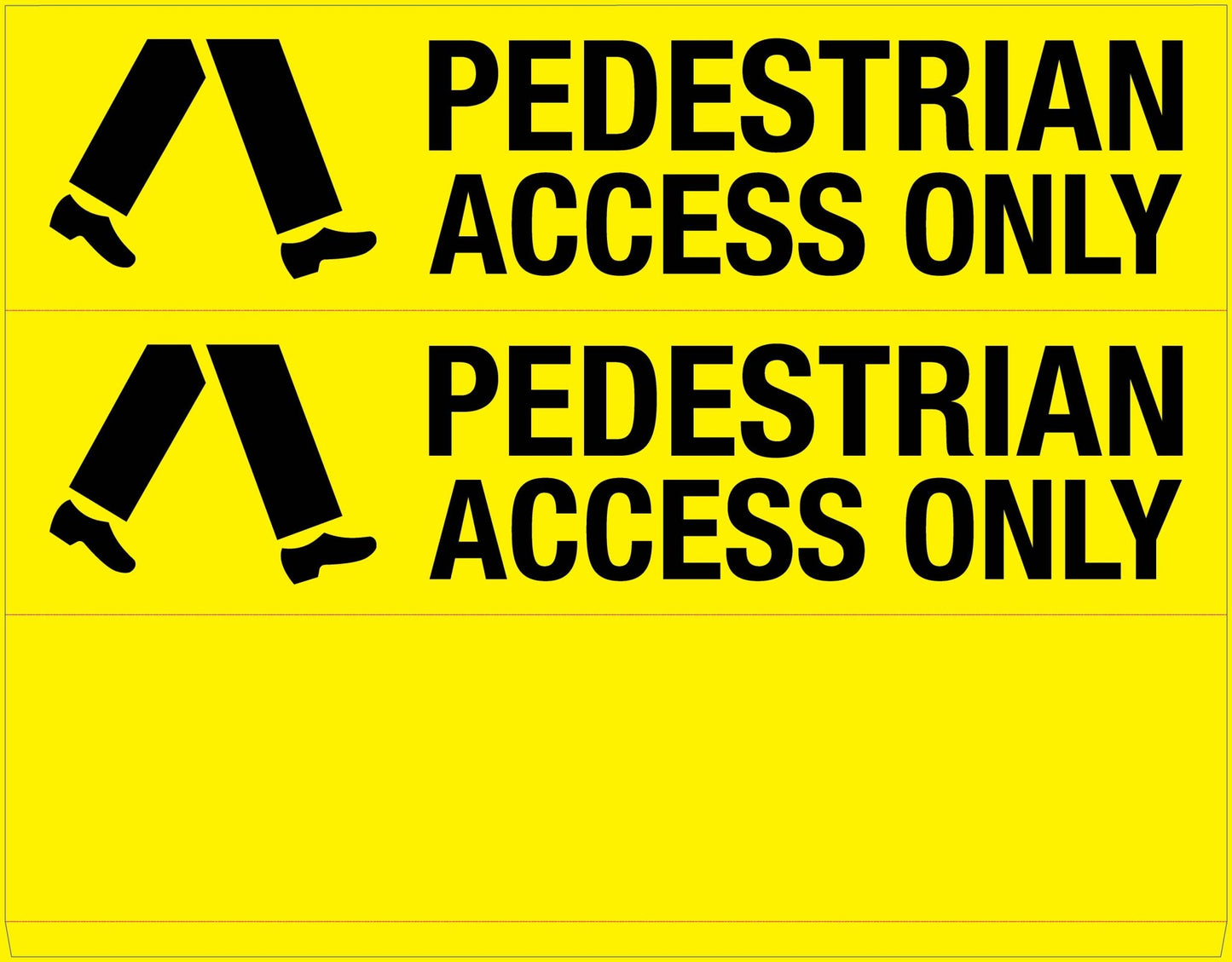 Pedestrian Access Only - Landscape Corflute Toblerone Signs - New Signs