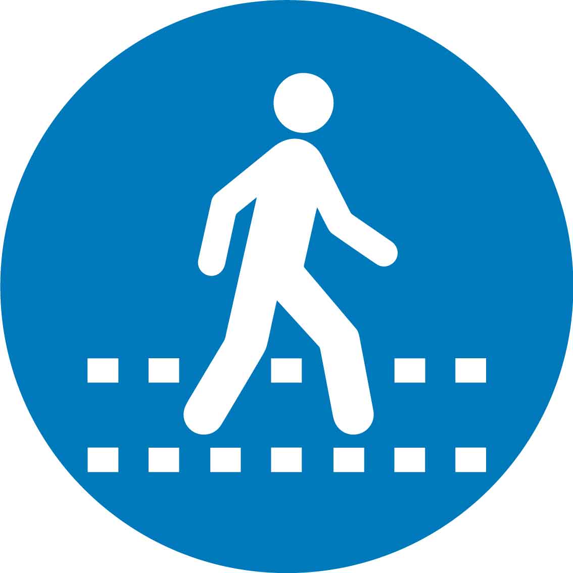 Pedestrian Route Decal - New Signs