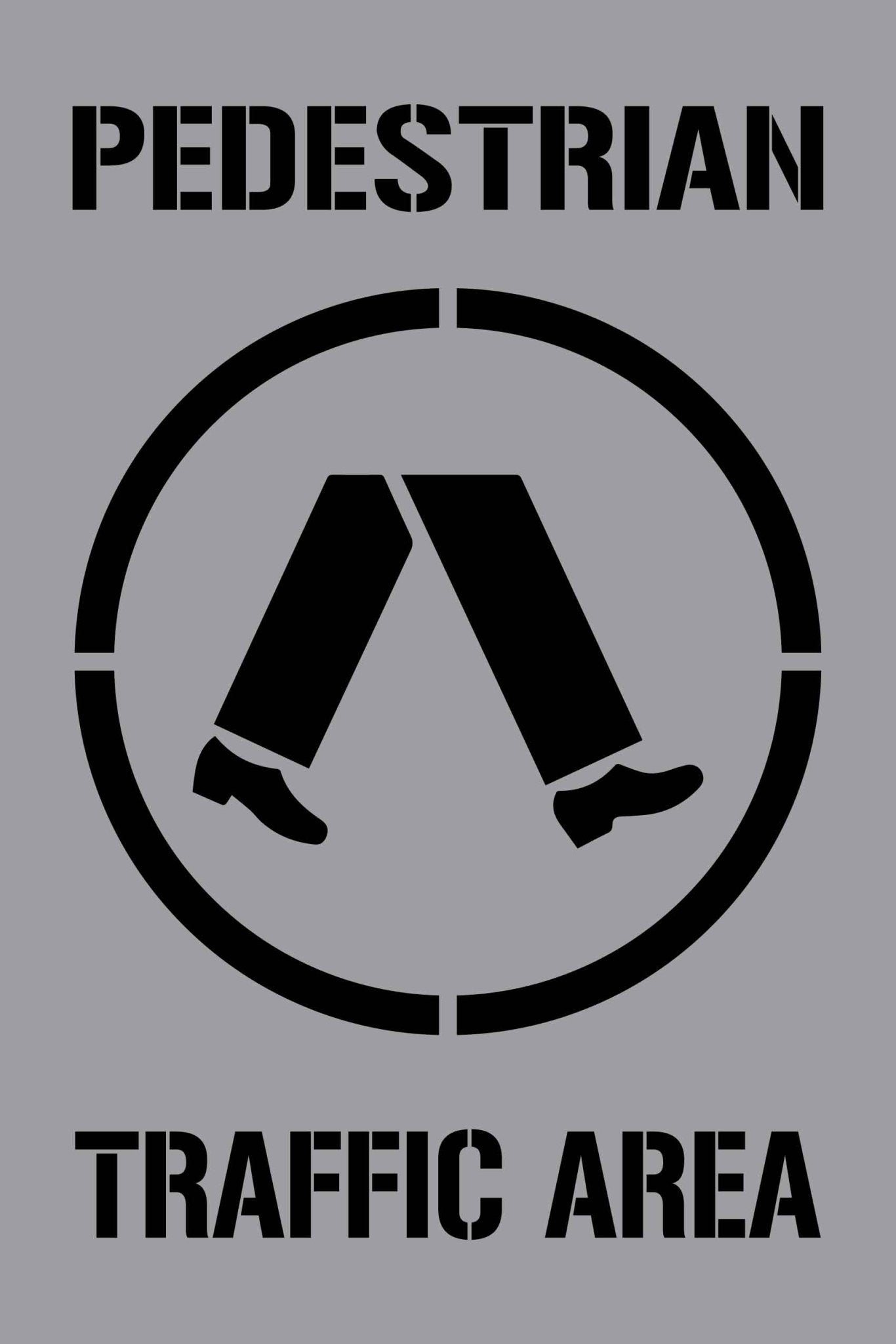 Pedestrian Traffic Area - Aluminium Composite Stencil - New Signs