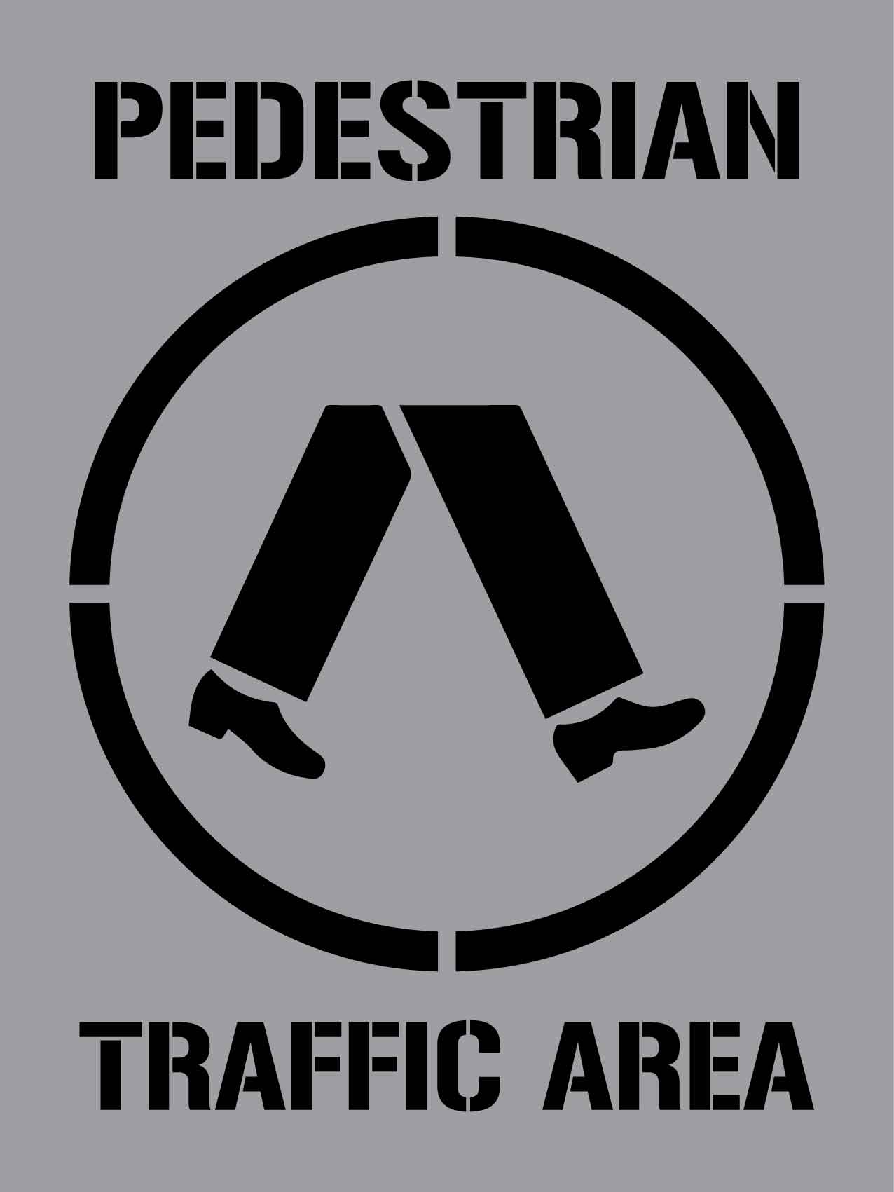 Pedestrian Traffic Area - Aluminium Composite Stencil - New Signs