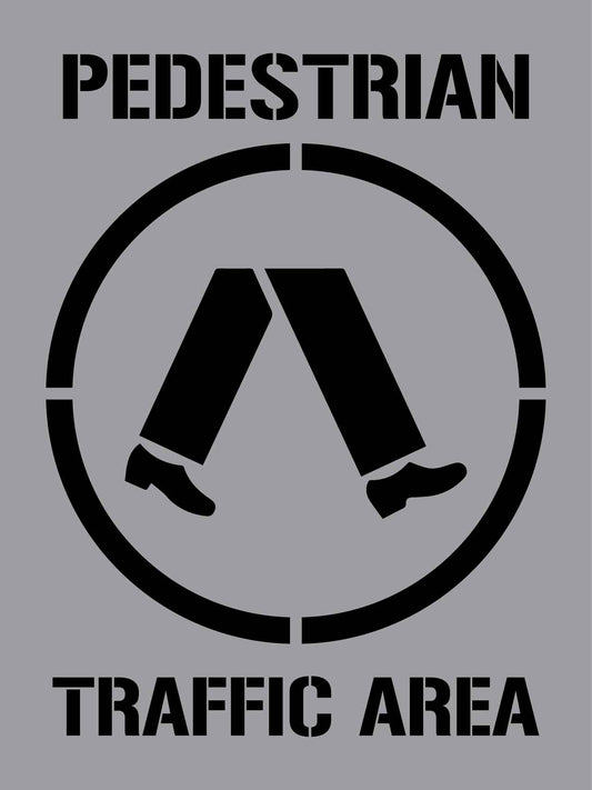 Pedestrian Traffic Area - Aluminium Composite Stencil - New Signs
