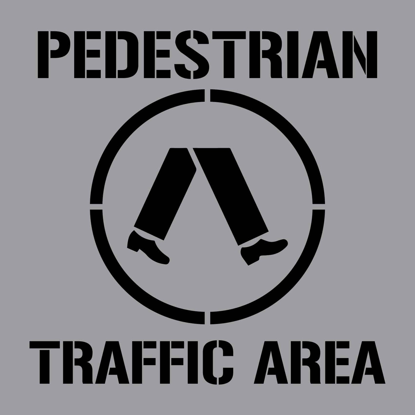Pedestrian Traffic Area - Aluminium Composite Stencil - New Signs