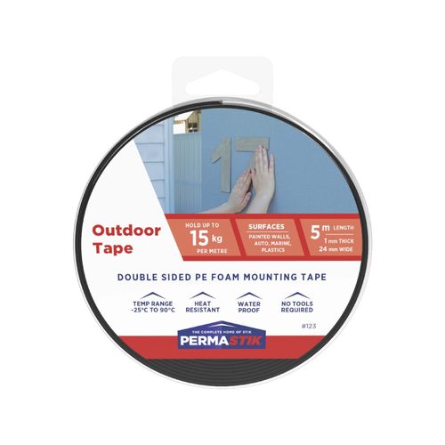 Permastik 5m x 24mm Outdoor Mounting Tape - New Signs