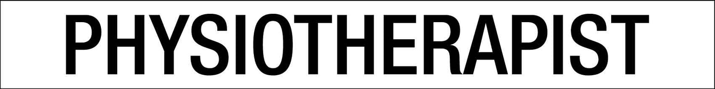 Physiotherapist - Statutory Sign - New Signs