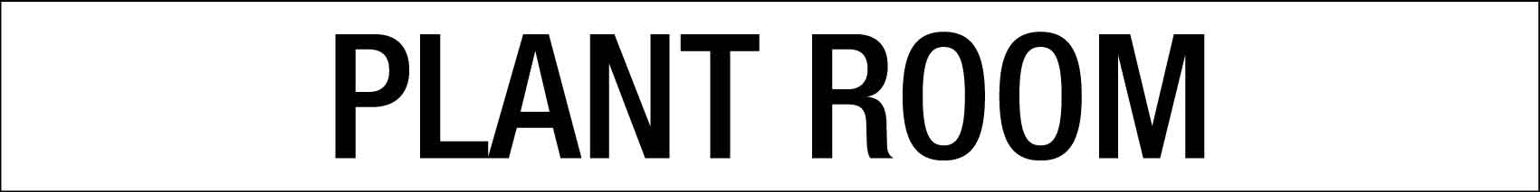 Plant Room - Statutory Sign - New Signs