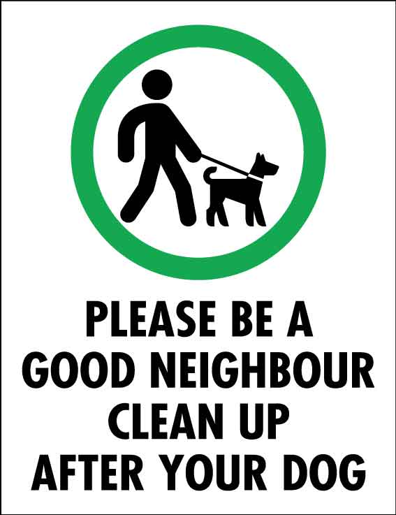 Please Be a Good Neighbour Clean up After Your Dog Wheelie Bin Stickers - New Signs