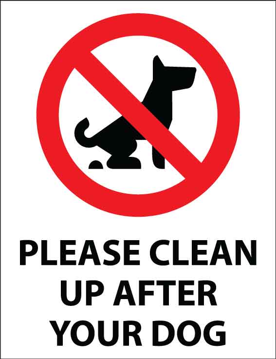 Please Clean Up After Your Dog Wheelie Bin Stickers - New Signs