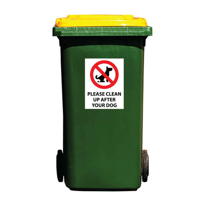 Please Clean Up After Your Dog Wheelie Bin Stickers - New Signs