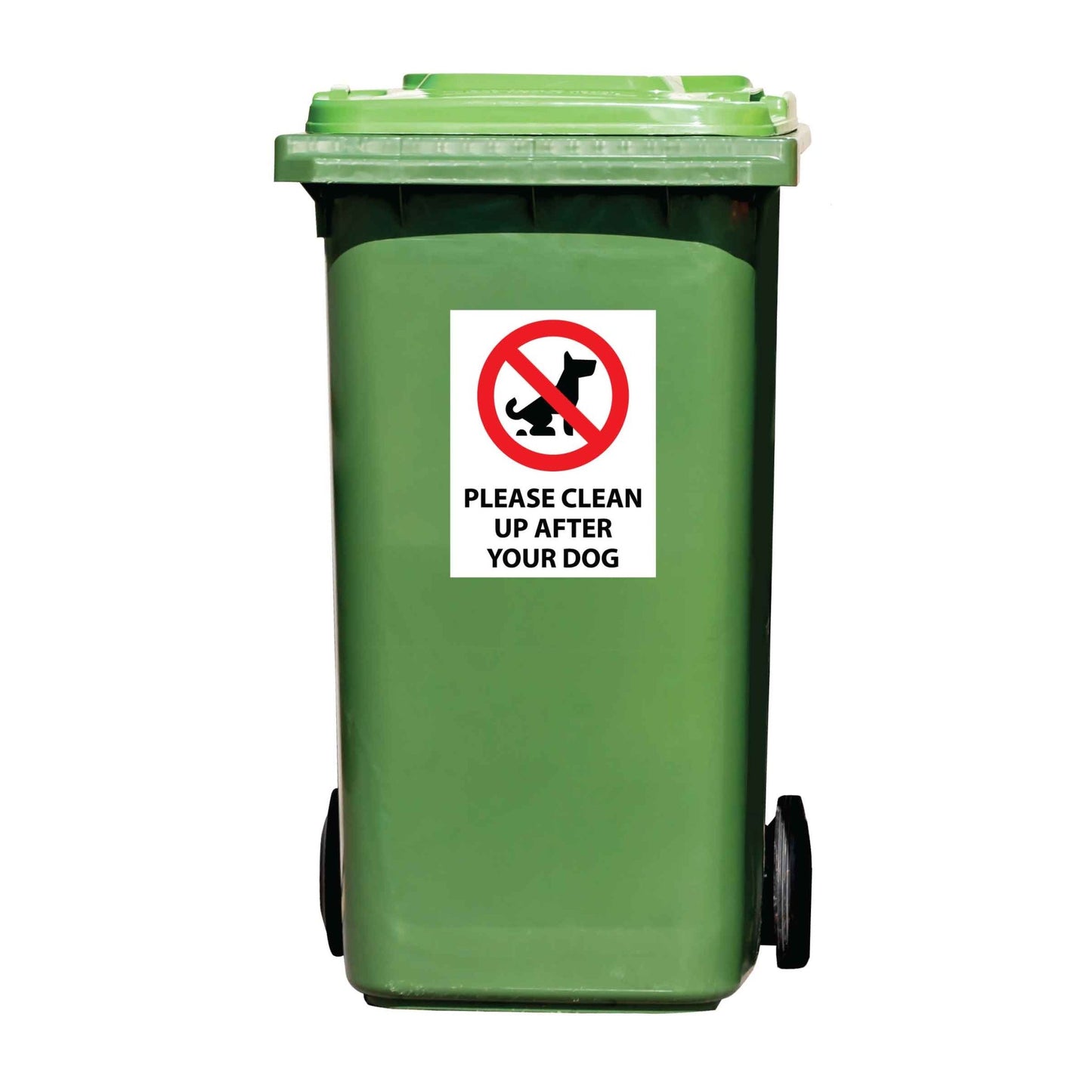 Please Clean Up After Your Dog Wheelie Bin Stickers - New Signs